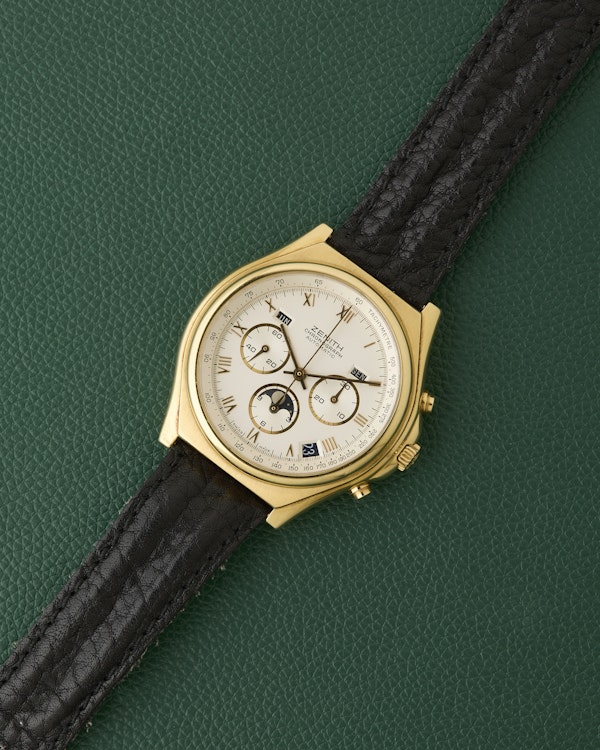 Zenith 30.0160.418 El Primero Moonphase 18k Neo--Vintage Full Calendar - image 3