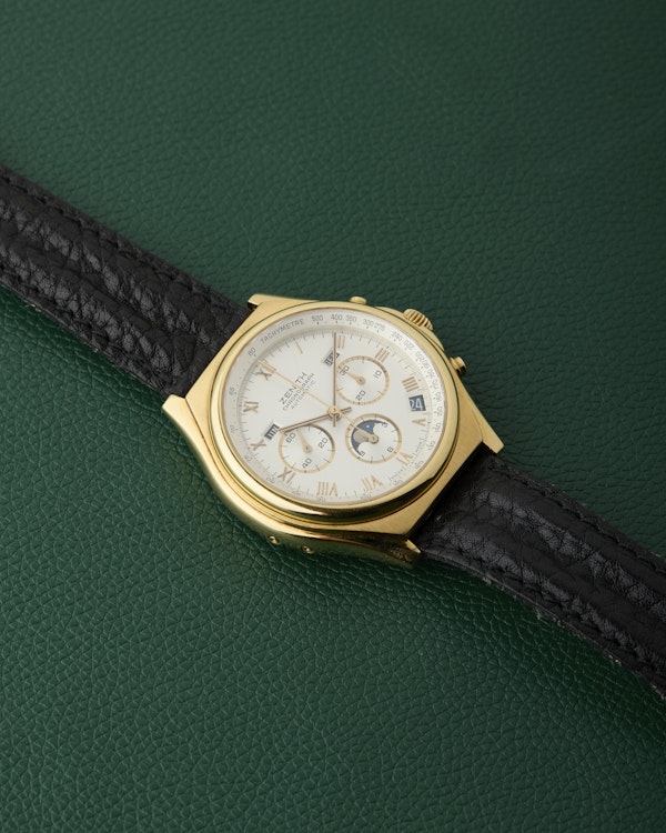 Zenith 30.0160.418 El Primero Moonphase 18k Neo--Vintage Full Calendar - image 10