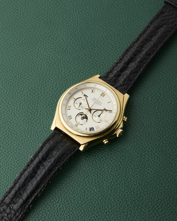 Zenith 30.0160.418 El Primero Moonphase 18k Neo--Vintage Full Calendar - image 6