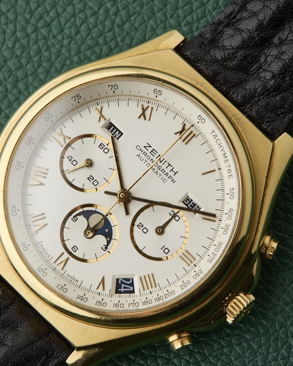 Zenith 30.0160.418 El Primero Moonphase 18k Neo--Vintage Full Calendar - image 8