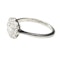 Vintage Diamond Cluster Ring in 18ct White Gold & Platinum | English c.1950 - image 2