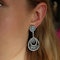 Modern Blue Topaz, Briolette Diamond And Oxidised Gold Drop Earrings - image 7