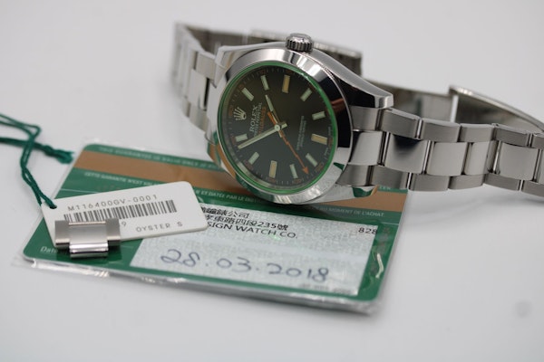 Rolex Milgauss 116400GV Watch and Warranty Card 2018 - image 12