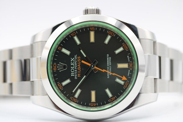 Rolex Milgauss 116400GV Watch and Warranty Card 2018 - image 9