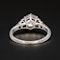 1.34ct antique platinum diamond ring - image 3
