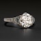1.34ct antique platinum diamond ring - image 2