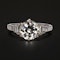 1.34ct antique platinum diamond ring - image 4