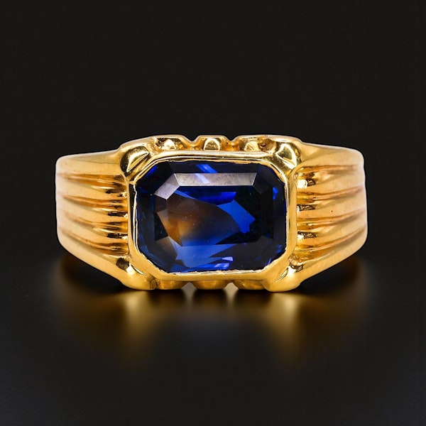 2.91ct Burmese Sapphire Ring at Deco&Vintage Ltd - image 3