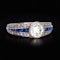 Different diamond sapphire engagement ring at Deco&Vintage Ltd - image 2