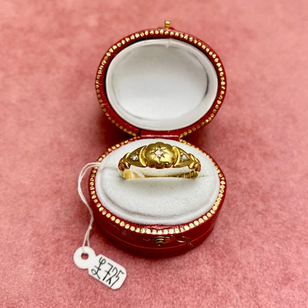 18ct Gold Diamond Ring date Chester 1896, Lilly's Attic since 2001 - image 1