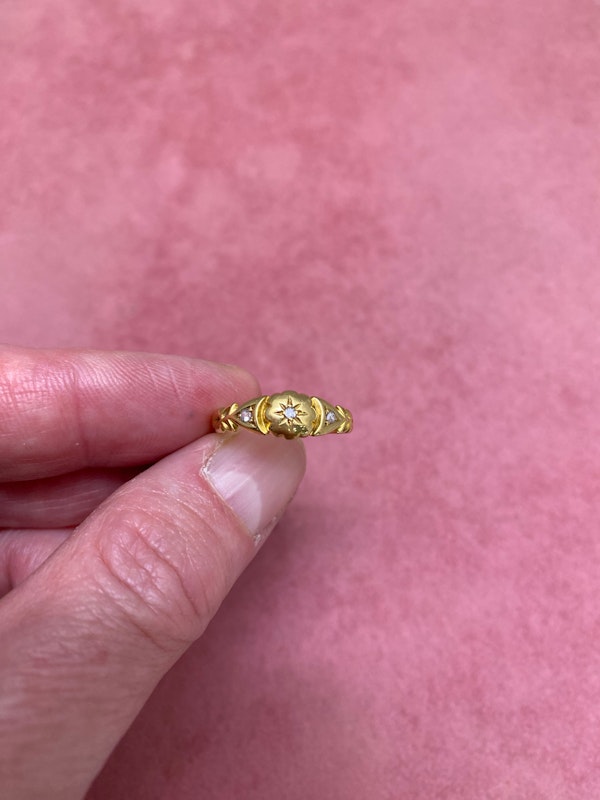 18ct Gold Diamond Ring date Chester 1896, Lilly's Attic since 2001 - image 2