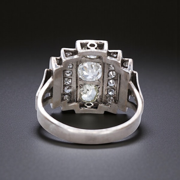 Lovely Art Deco French diamond platinum ring at Deco&Vintage Ltd - image 5