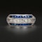 Vintage Sapphire Diamond Platinum Ring at Deco&Vintage Ltd - image 3