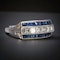 Vintage Sapphire Diamond Platinum Ring at Deco&Vintage Ltd - image 2