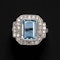 Aquamarine diamond ring at Deco&Vintage Ltd - image 2
