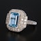 Aquamarine diamond ring at Deco&Vintage Ltd - image 3