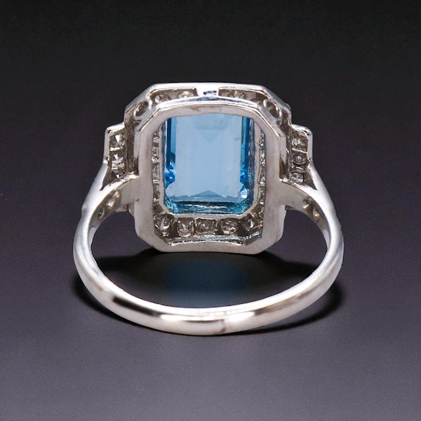 Aquamarine diamond ring at Deco&Vintage Ltd - image 4