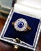 A fine 18ct Yellow Gold & Platinum (stamped), Sapphire and Diamond Cluster Ring Circa 1920-1930 - image 1