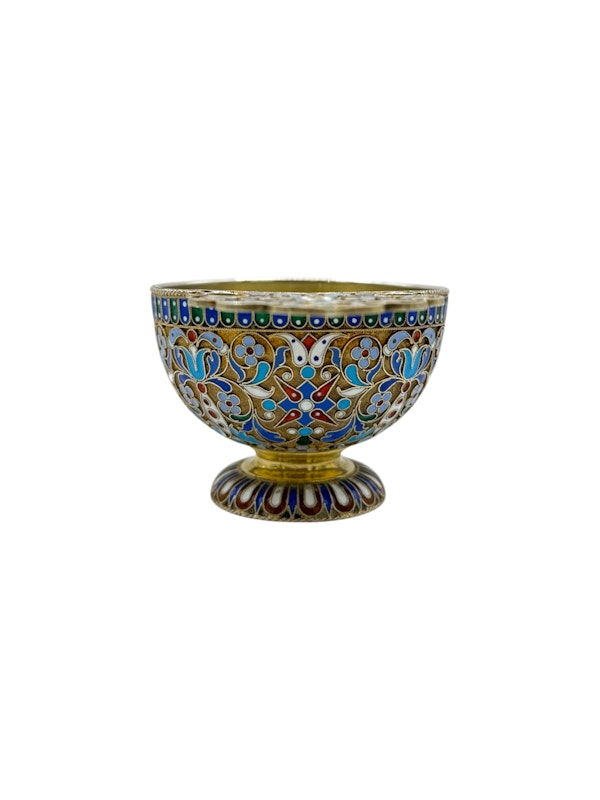 Russian silver gilt and cloisonné enamel charka, Moscow, 1895 by Pavel Ovchinnikov. - image 4