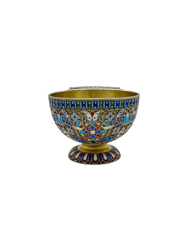 Russian silver gilt and cloisonné enamel charka, Moscow, 1895 by Pavel Ovchinnikov. - image 2