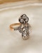 A very fine 18ct Yellow Gold (tested), Silver tipped Diamond, Art Nouveau, Foliate Design Ring. C. 1890 - image 2