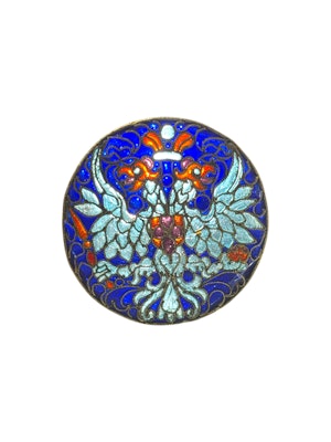 Russian silver gilt and pique-a-jour pill box, Moscow, c.1890s.