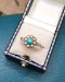 A fine Late Victorian, Turquoise, Natural Split Pearl and Diamond Cluster Ring. English C. 1880 - image 2