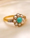 A fine Late Victorian, Turquoise, Natural Split Pearl and Diamond Cluster Ring. English C. 1880 - image 1