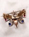 High Carat Yellow Gold  Victorian Diamond, Natural Ruby, & Sapphire Butterfly Brooch Circa 1880 - image 4