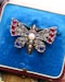 High Carat Yellow Gold  Victorian Diamond, Natural Ruby, & Sapphire Butterfly Brooch Circa 1880 - image 1
