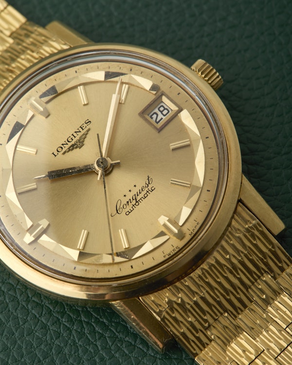 Longines Conquest Ref. 8258 Brick Bracelet 18K Gold - image 6