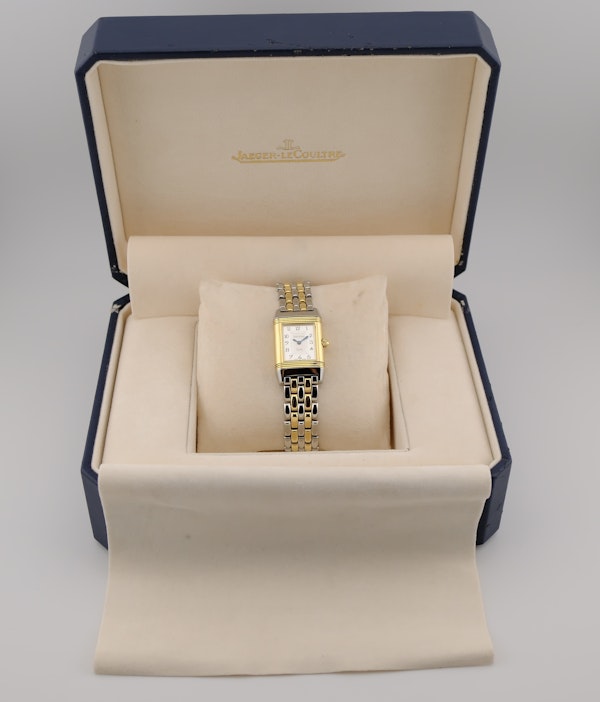 Jaeger LeCoultre 266.5.44 Reverso Duetto Mother Of Pearl Dial Diamond Bezel - image 7