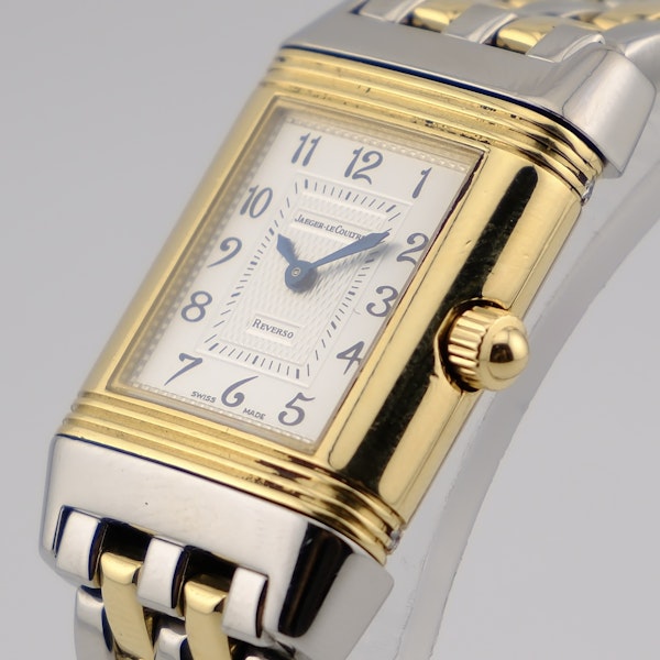 Jaeger LeCoultre 266.5.44 Reverso Duetto Mother Of Pearl Dial Diamond Bezel - image 3