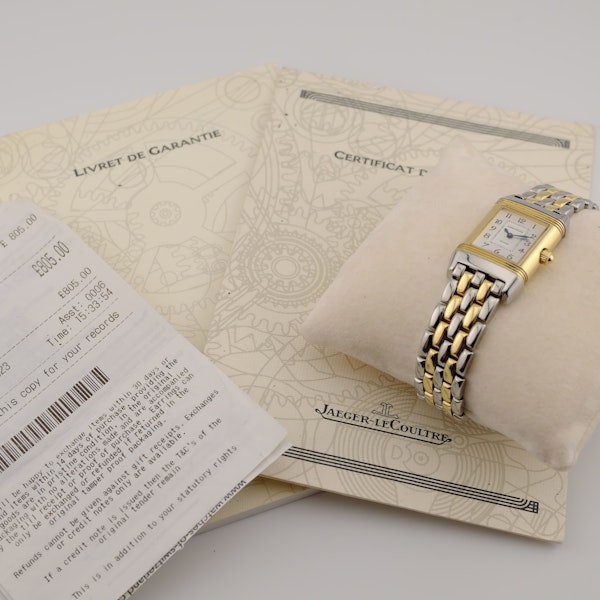 Jaeger LeCoultre 266.5.44 Reverso Duetto Mother Of Pearl Dial Diamond Bezel - image 8