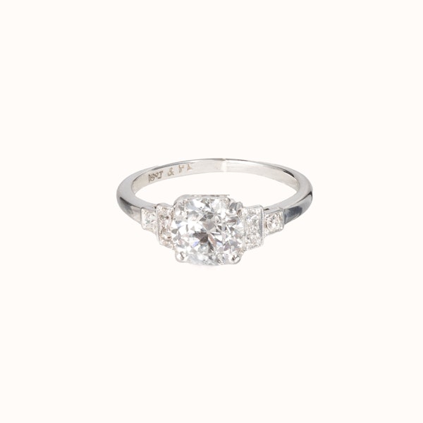 Old European Cut Stepped Diamond Ring | Art Deco c.1930s - image 2