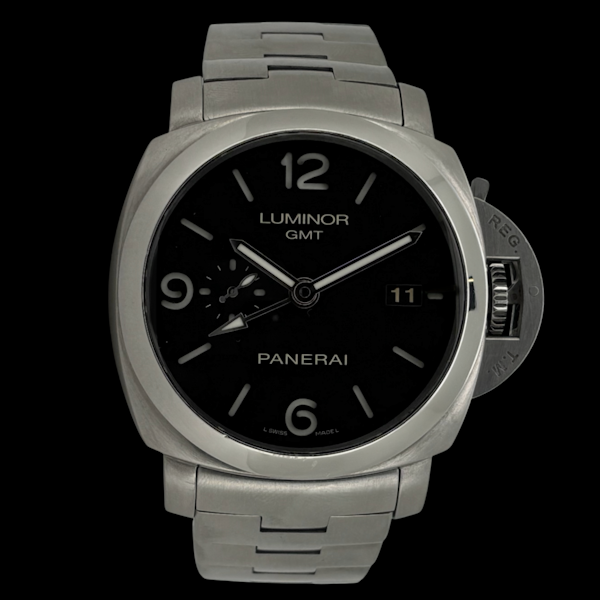 PANERAI LUMINOR 1950 3 DAYS GMT STAINLESS STEEL FULL SET 2015 - PAM 00329 - image 1