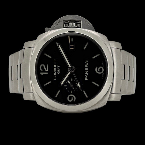 PANERAI LUMINOR 1950 3 DAYS GMT STAINLESS STEEL FULL SET 2015 - PAM 00329 - image 4
