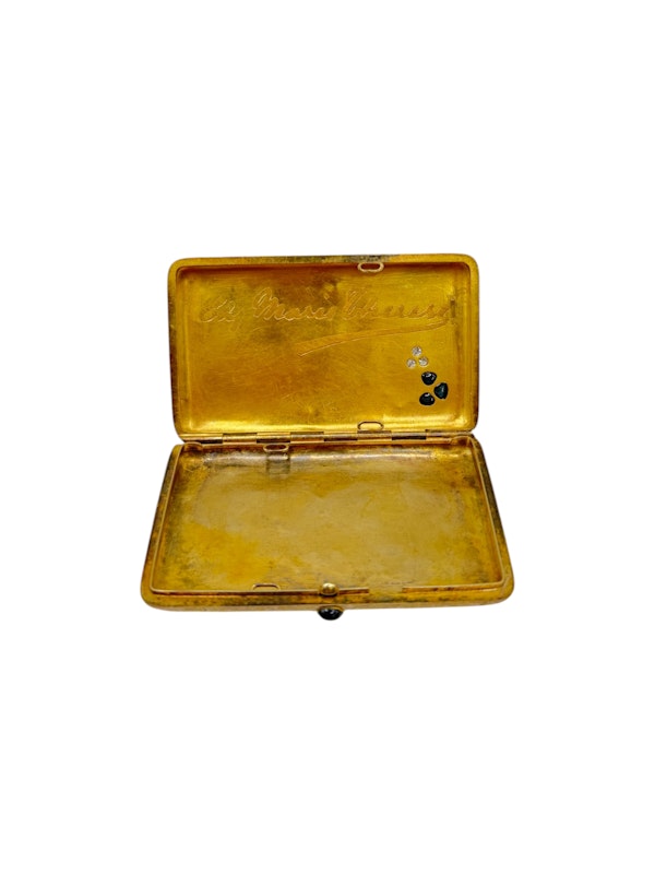 Russian gold cigarette case, St Petersburg, c.1890s by Edward Schramm. - image 6