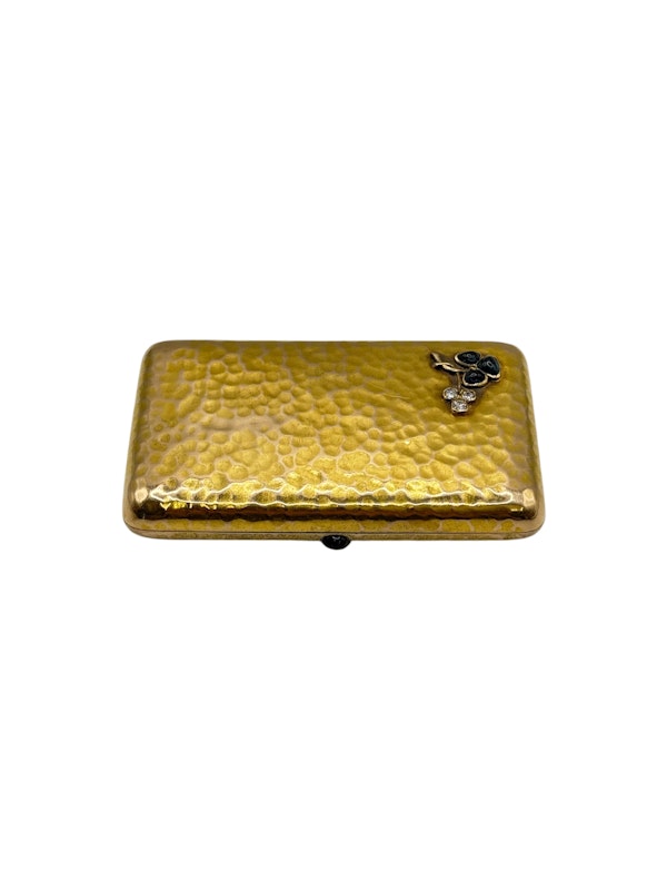 Russian gold cigarette case, St Petersburg, c.1890s by Edward Schramm. - image 3
