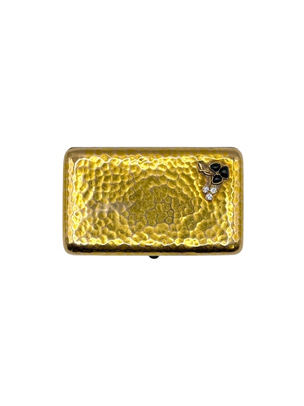 Russian gold cigarette case, St Petersburg, c.1890s by Edward Schramm. - image 4