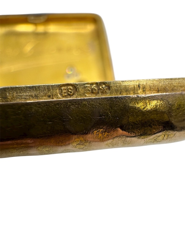 Russian gold cigarette case, St Petersburg, c.1890s by Edward Schramm. - image 7