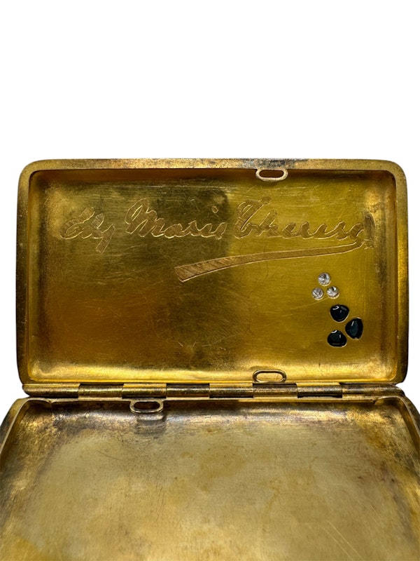 Russian gold cigarette case, St Petersburg, c.1890s by Edward Schramm. - image 5