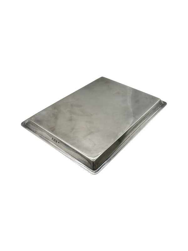 English silver and guilloche enamel tray, London, 1926 by Charles Henry Dumenil. - image 3