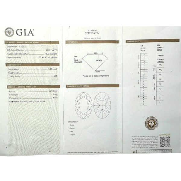 Boucheron Three Stone Diamond and Platinum Ring, 3.10 Carats - image 8