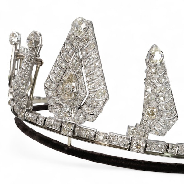Vintage Diamond and Platinum Tiara Necklace, Circa 1960, 50.00 Carats - image 11