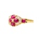 Burmese Ruby & Diamond Cluster Ring in 18ct Gold | Chester 1914 - image 2