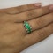 Columbian 5 Stone Emerald & Diamond Ring - Saddingtons Jewellery Stand 375 - image 3
