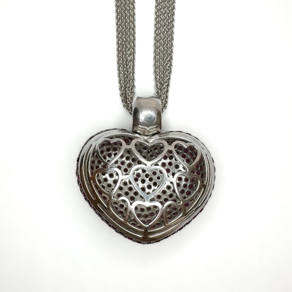 Wempe Large Ruby Heart Necklace - Saddingtons Jewellery stand 375 - image 3