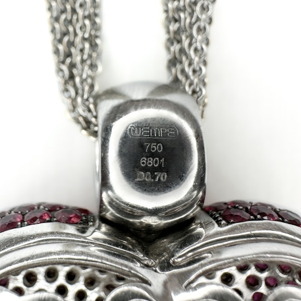 Wempe Large Ruby Heart Necklace - Saddingtons Jewellery stand 375 - image 4