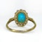 Antique Turquoise & Diamond Cluster Ring - Saddingtons Jewellery Stand 375 - image 3